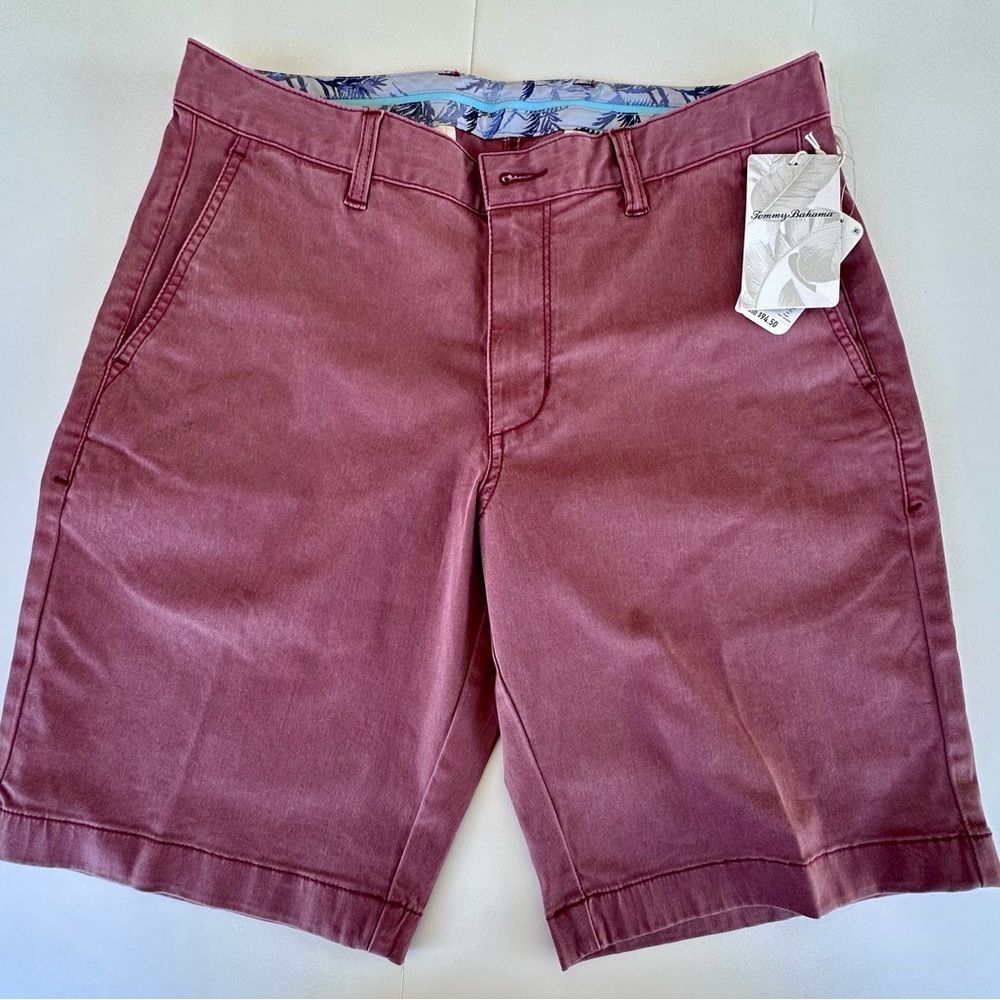 Tommy Bahama Men's Boracay 10"
Chino Shorts, Cherry Stone, Sz 32 - Picture 2 of 8